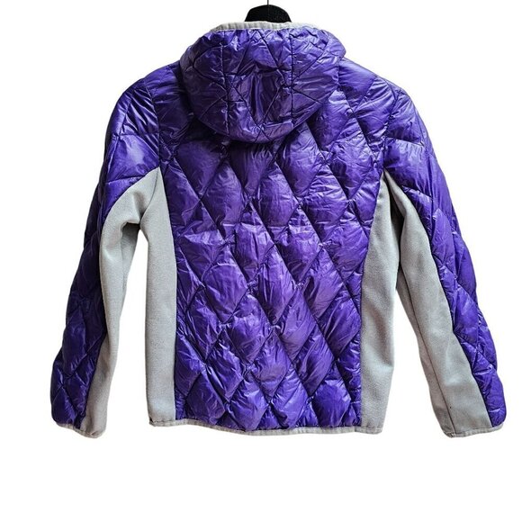 Gerry Down Kids' Quilted Puffer Jacket With Hood Purple & Gray Size Medium - Picture 2 of 12